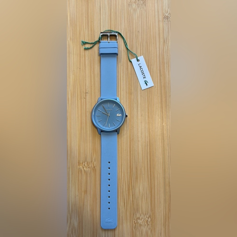 Lacoste Watch 44mm Sky Blue Face & SkyBlue Silicone Band - Picture 4 of 8